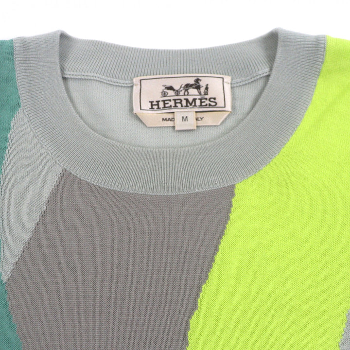Excellent HERMES sweater multicolor cashmere mens M