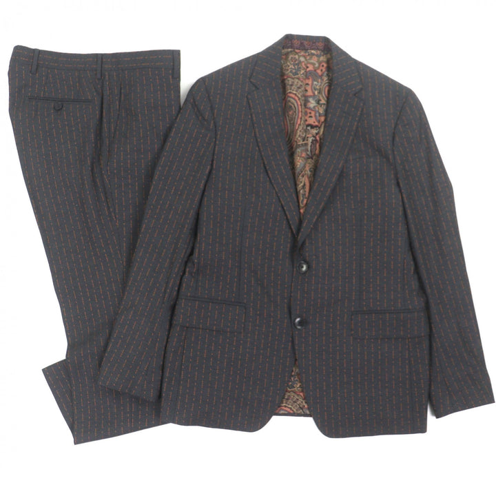 Excellent ETRO two-piece set gray wool mens 48