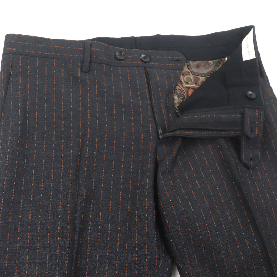 Excellent ETRO two-piece set gray wool mens 48