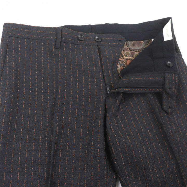 Excellent ETRO two-piece set gray wool mens 48