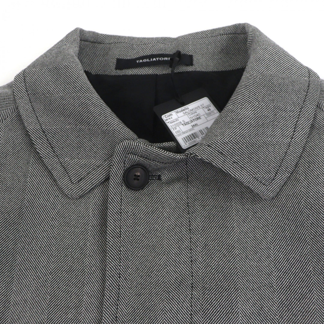Pristine TAGLIATORE coat SALOMON gray Virgin wool mens 48