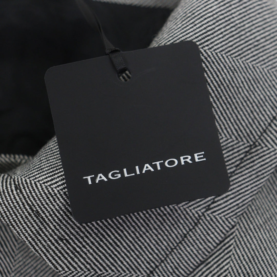 Pristine TAGLIATORE coat SALOMON gray Virgin wool mens 48