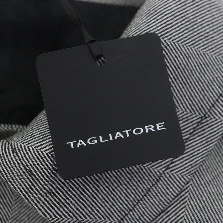 Pristine TAGLIATORE coat SALOMON gray Virgin wool mens 48