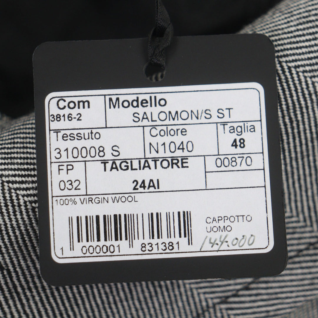 Pristine TAGLIATORE coat SALOMON gray Virgin wool mens 48