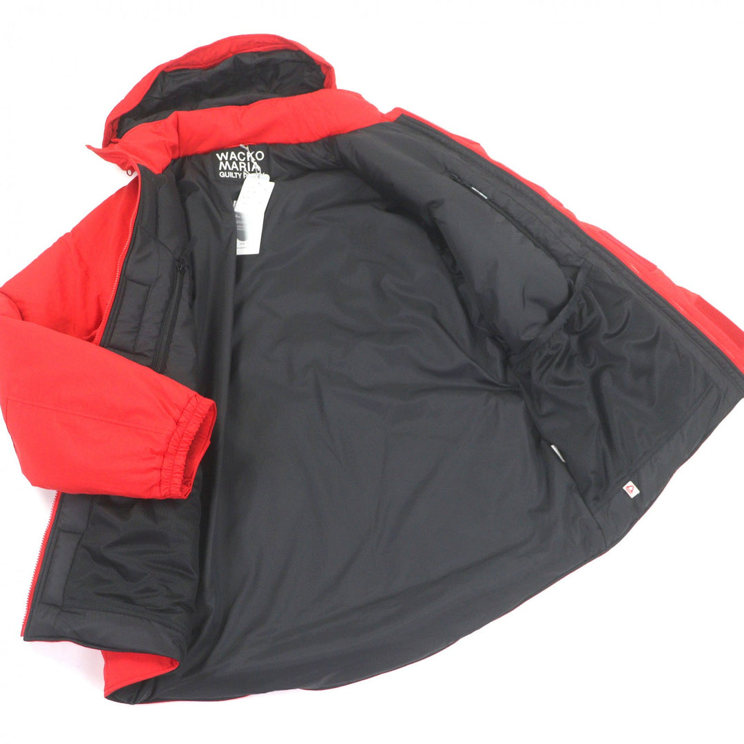 Pristine WACKO MARIA Down jacket MONSTER PARKA Primaloft logo embroidery Red