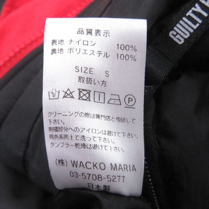 Pristine WACKO MARIA Down jacket MONSTER PARKA Primaloft logo embroidery Red