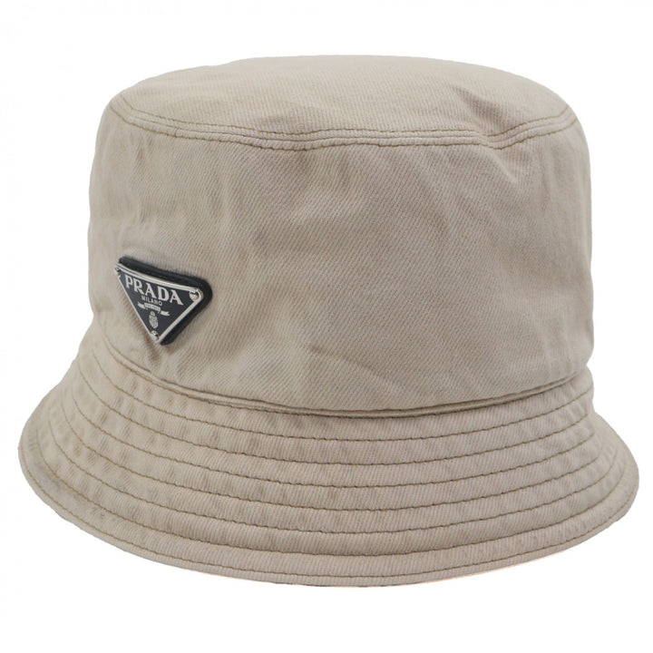 Excellent PRADA hat beige cotton mens L 2HC137