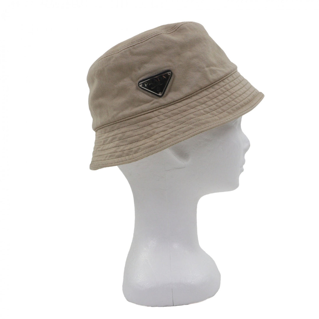 Excellent PRADA hat beige cotton mens L 2HC137