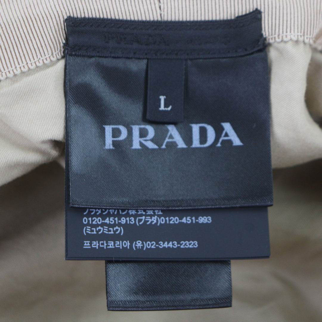 Excellent PRADA hat beige cotton mens L 2HC137