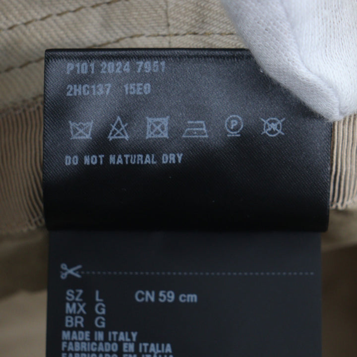 Excellent PRADA hat beige cotton mens L 2HC137