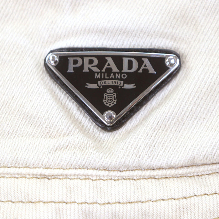 Excellent PRADA hat beige cotton mens L 2HC137