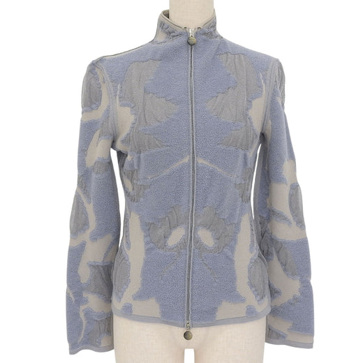 Excellent GIORGIO ARMANI Jacket Light blue gray cashmere Women 40 3KAG01