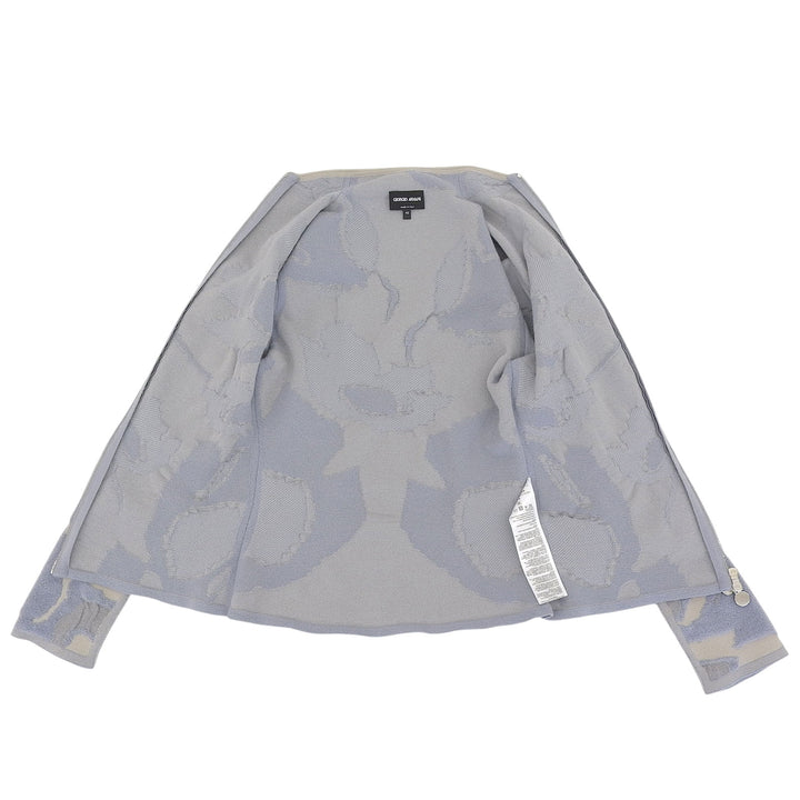 Excellent GIORGIO ARMANI Jacket Light blue gray cashmere Women 40 3KAG01