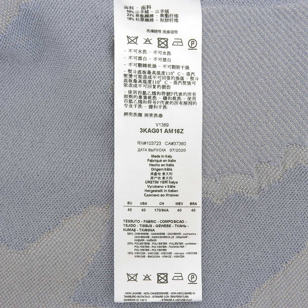 Excellent GIORGIO ARMANI Jacket Light blue gray cashmere Women 40 3KAG01