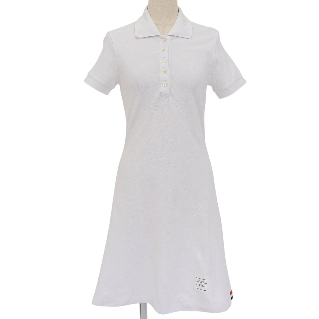 Great THOM BROWNE one piece white cotton Women 38 FJD097A