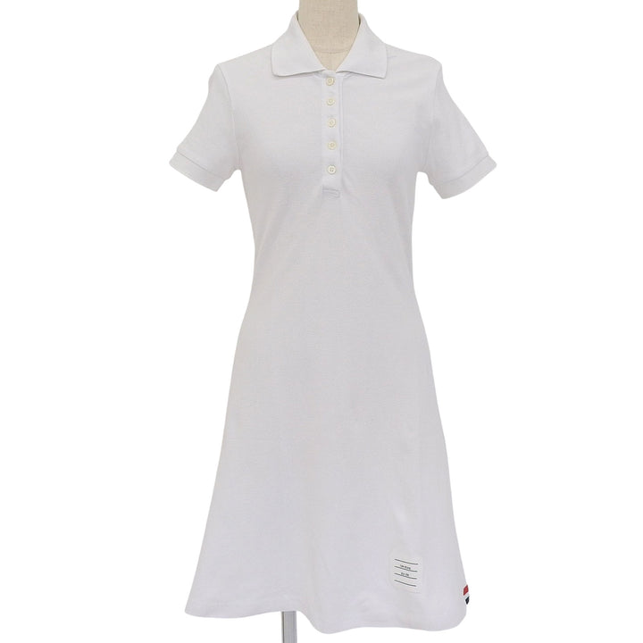 Great THOM BROWNE one piece white cotton Women 38 FJD097A