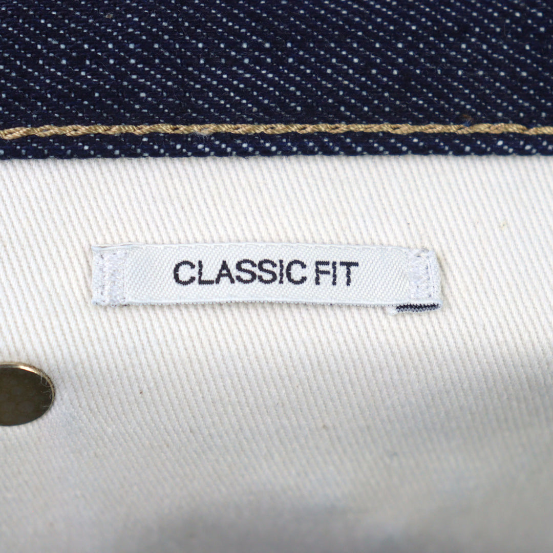 Pristine PRADA Denim pants Triangle with logo leather patch cinch back 29 GEP358