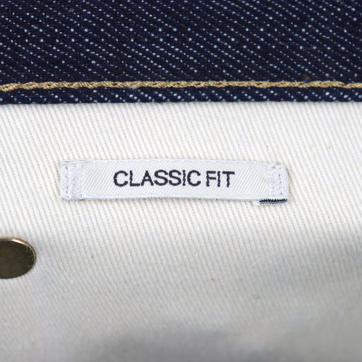 Pristine PRADA Denim pants Triangle with logo leather patch cinch back 29 GEP358