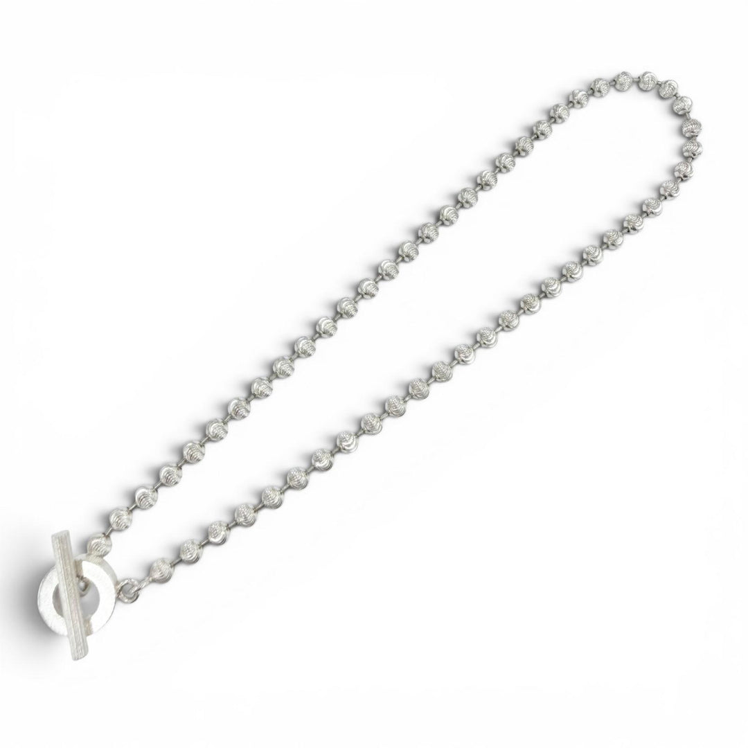 Great GUCCI Necklace Ball Chain Necklace, Size L Silver AG925 Women 602736