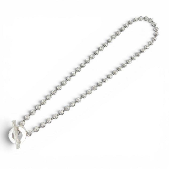 Great GUCCI Necklace Ball Chain Necklace, Size L Silver AG925 Women 602736
