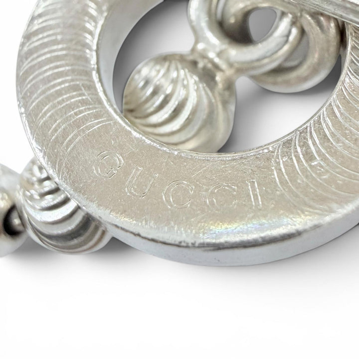 Great GUCCI Necklace Ball Chain Necklace, Size L Silver AG925 Women 602736