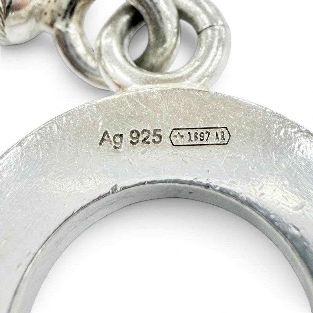 Great GUCCI Necklace Ball Chain Necklace, Size L Silver AG925 Women 602736