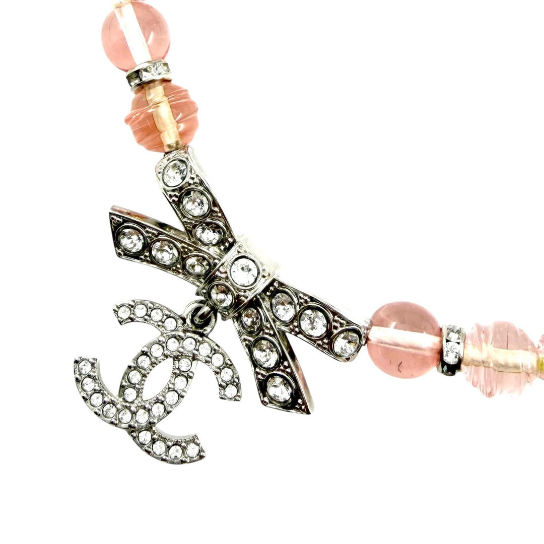 Excellent CHANEL Necklace pink Women B23S