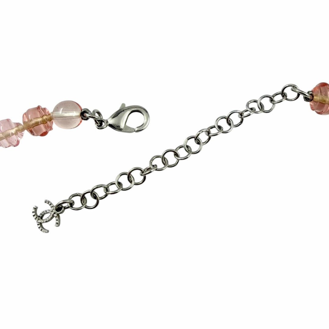 Excellent CHANEL Necklace pink Women B23S