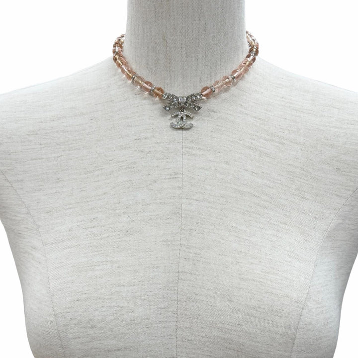 Excellent CHANEL Necklace pink Women B23S