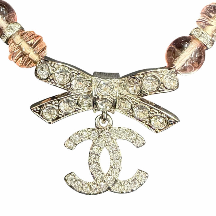 Excellent CHANEL Necklace pink Women B23S