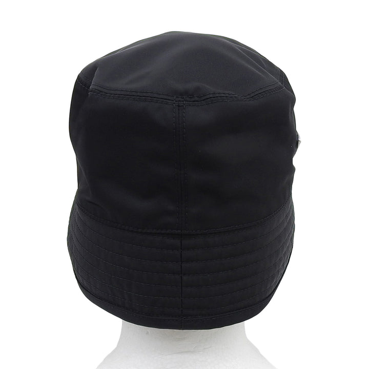 Excellent PRADA hat Leather accents, triangle logo Recycled nylon mens M 2HC137