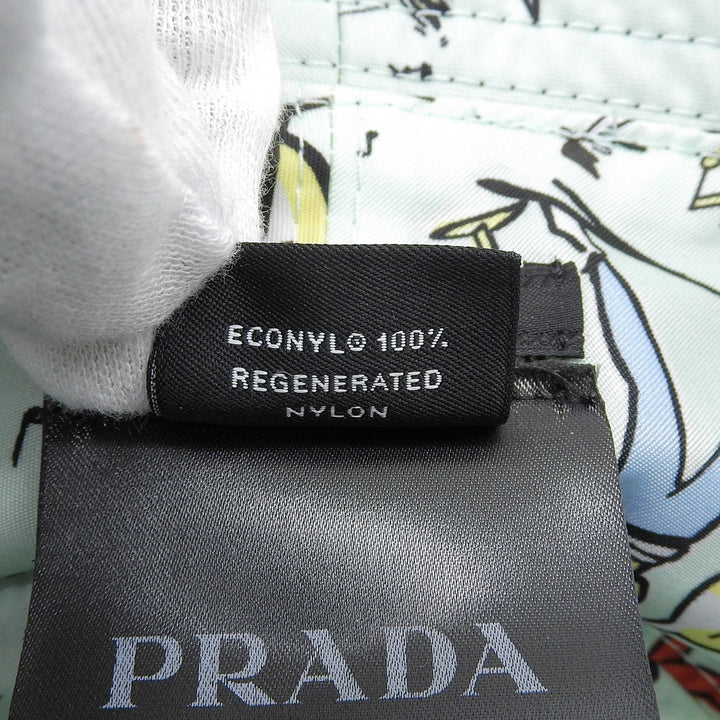 Excellent PRADA hat Leather accents, triangle logo Recycled nylon mens M 2HC137