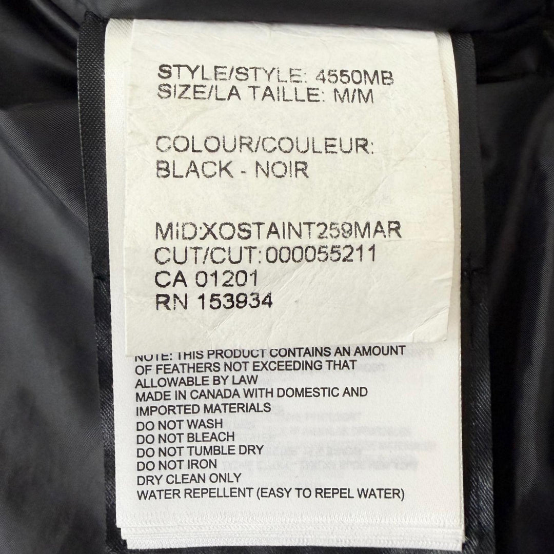 Very Good CANADA GOOSE Down jacket Black label black polyester