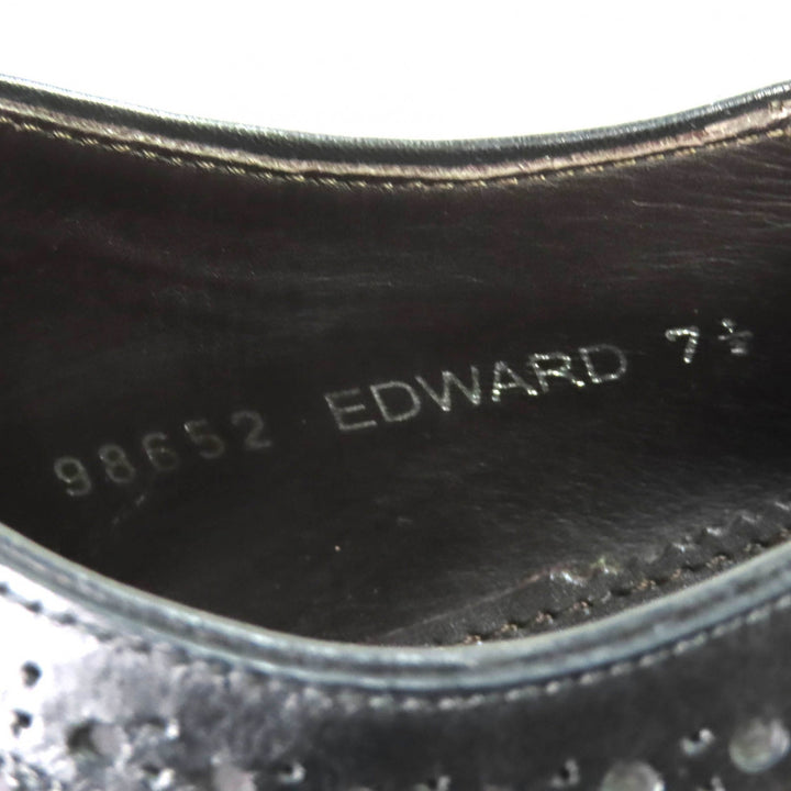 Great Jalan Sriwijaya Leather shoes EDWARD Wingtip Dainite sole black 7.5 98652