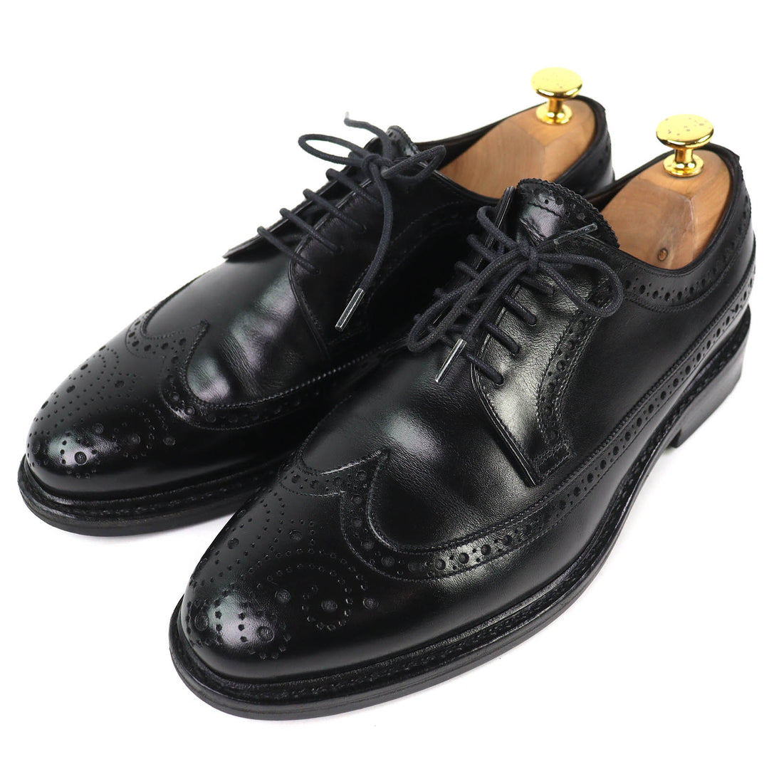 Great Jalan Sriwijaya Leather shoes EDWARD Wingtip Dainite sole black 7.5 98652