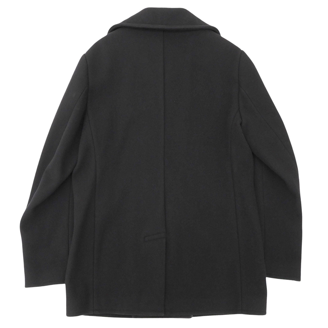 Great RALPH LAUREN pea coat Logo button double-breasted Dark navy wool mens M