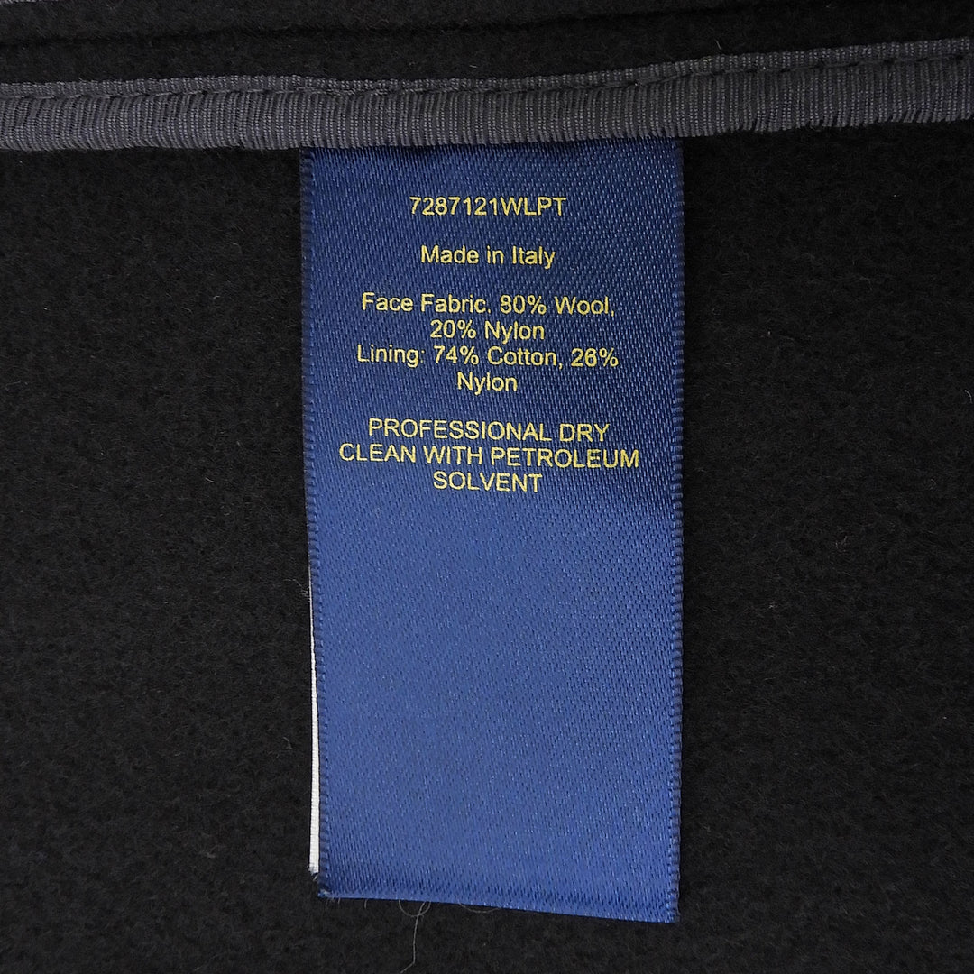 Great RALPH LAUREN pea coat Logo button double-breasted Dark navy wool mens M