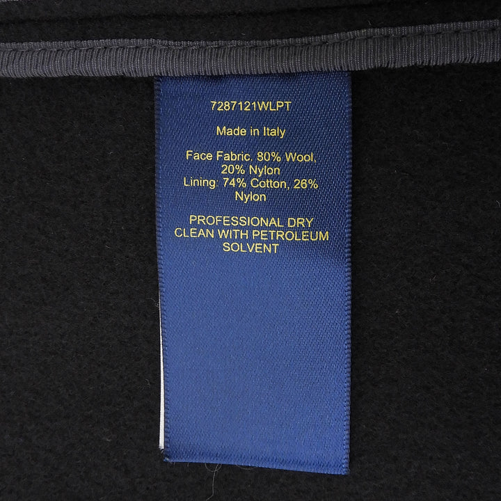 Great RALPH LAUREN pea coat Logo button double-breasted Dark navy wool mens M