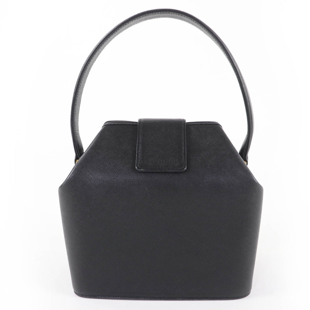 Great GIVENCHY Handbag Turnlock Leather Vanity Bag black leather Women