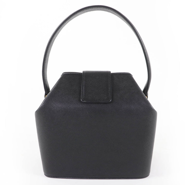 Great GIVENCHY Handbag Turnlock Leather Vanity Bag black leather Women