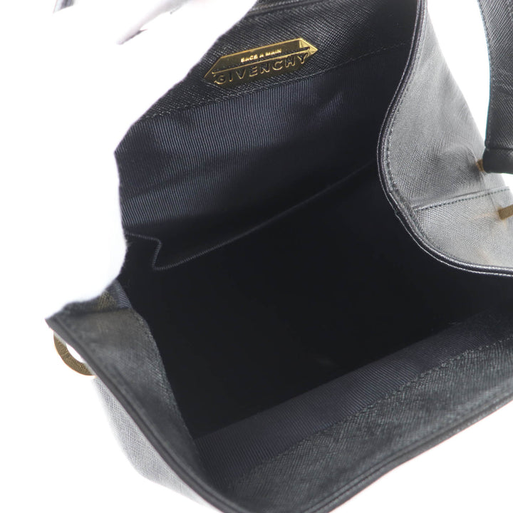 Great GIVENCHY Handbag Turnlock Leather Vanity Bag black leather Women