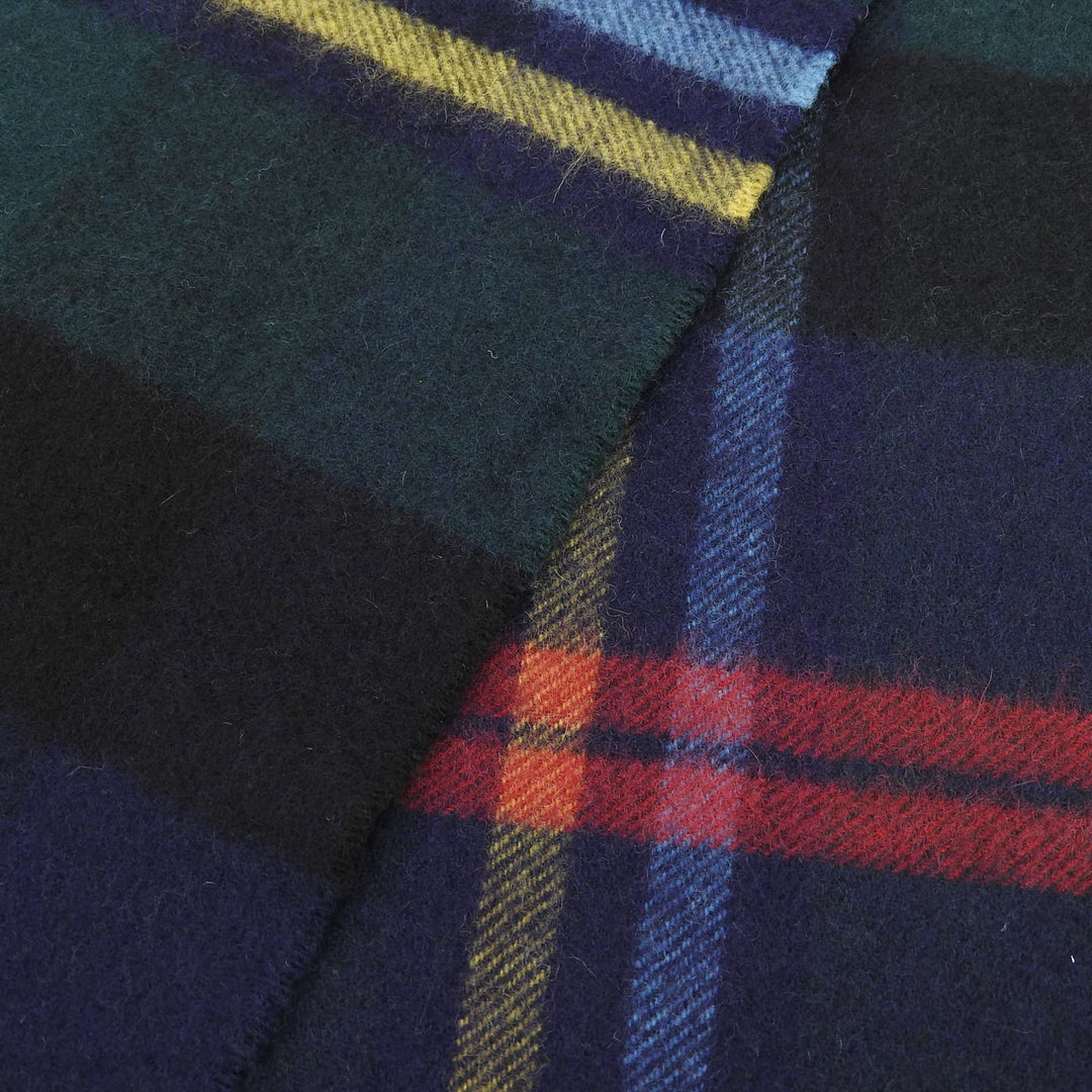Great Johnstons of Elgin Scarf Check Pattern Fringe Large Size Multi cashmere