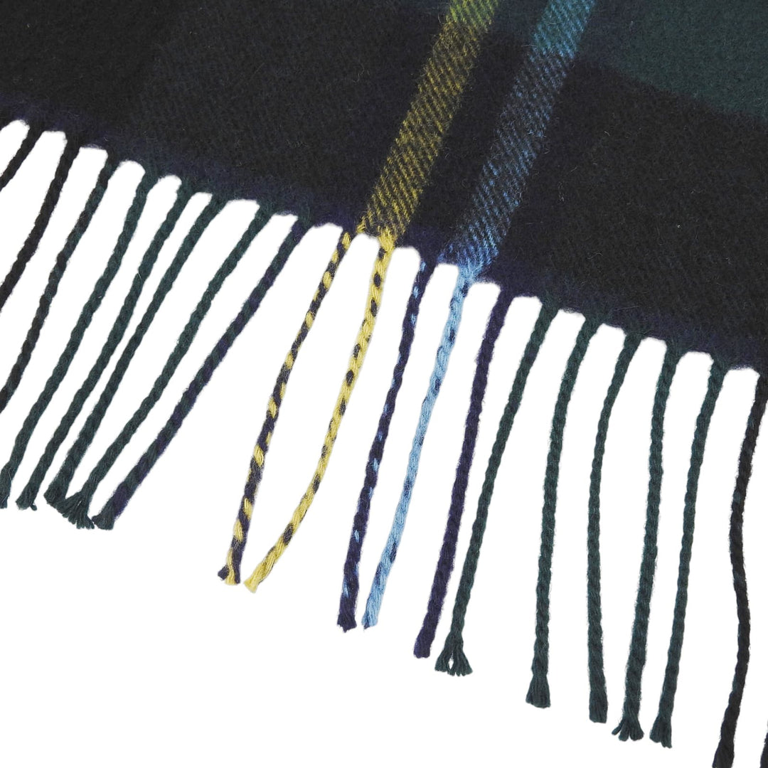 Great Johnstons of Elgin Scarf Check Pattern Fringe Large Size Multi cashmere