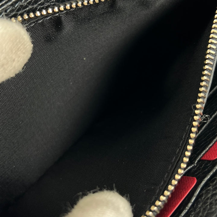 Excellent Valentino Garavani Purse Rock studs round zip black leather Women
