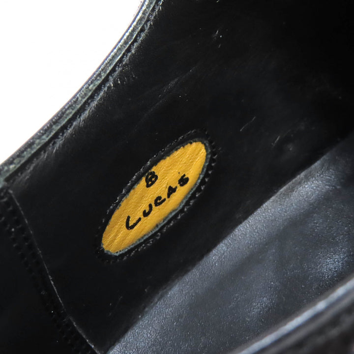 Great Ray Mar Dress shoes LUCAS Punched cap toe leather shoes black mens 8