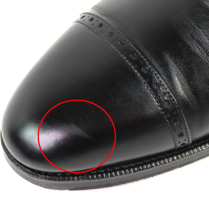Great Ray Mar Dress shoes LUCAS Punched cap toe leather shoes black mens 8