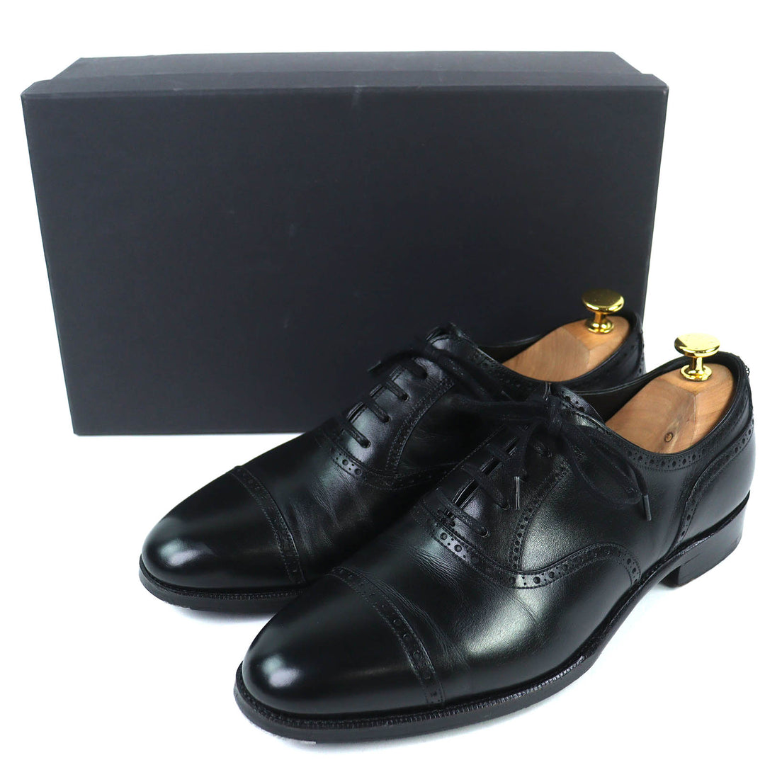 Great Ray Mar Dress shoes LUCAS Punched cap toe leather shoes black mens 8
