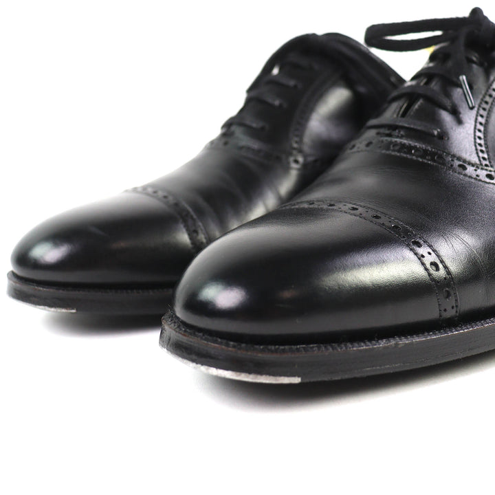 Great Ray Mar Dress shoes LUCAS Punched cap toe leather shoes black mens 8