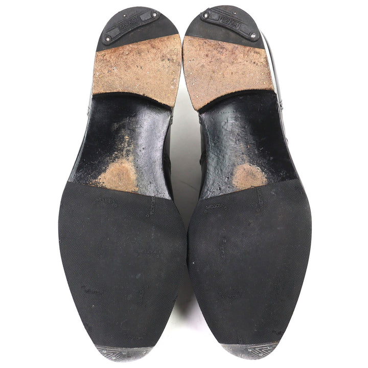 Great Ray Mar Dress shoes LUCAS Punched cap toe leather shoes black mens 8