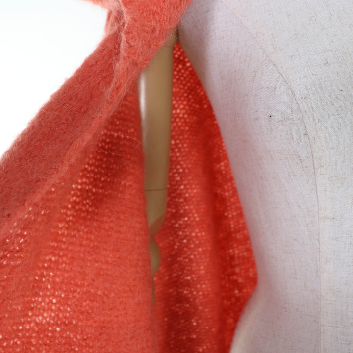 Excellent Rick Owens cardigan Oversized Hooded Knit Orange mohair XS RO02B6687